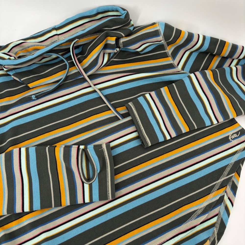 Kavu Cowl Neck Women L Multi Color Stripe Hiking Gorpcore Outdoor Adventure